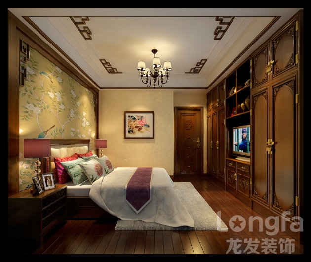 中式风格装修，中式别墅装修， 成都别墅装修公司，成都龙发装饰公司