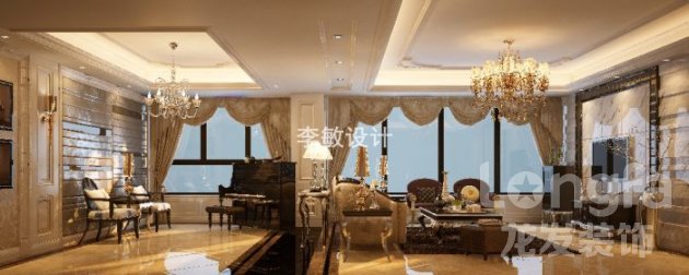 晶蓝半岛装修图片，成都龙发装饰公司，成都装饰公司，200平米房子装修